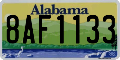 AL license plate 8AF1133