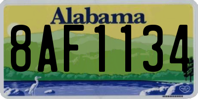 AL license plate 8AF1134