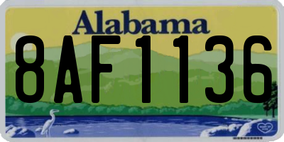 AL license plate 8AF1136