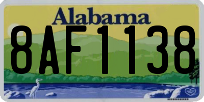 AL license plate 8AF1138