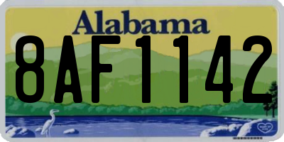 AL license plate 8AF1142