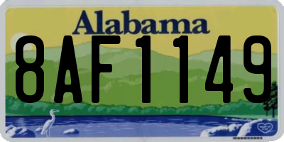 AL license plate 8AF1149
