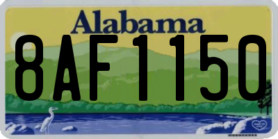 AL license plate 8AF1150