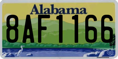 AL license plate 8AF1166