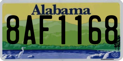 AL license plate 8AF1168