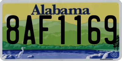 AL license plate 8AF1169