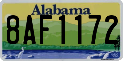 AL license plate 8AF1172