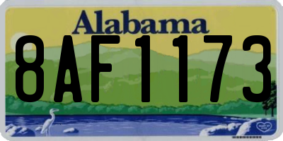 AL license plate 8AF1173