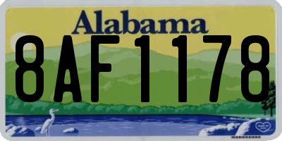 AL license plate 8AF1178