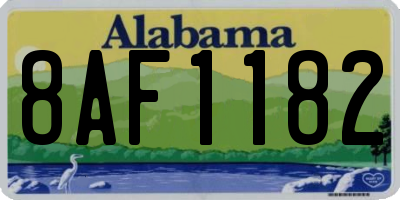AL license plate 8AF1182