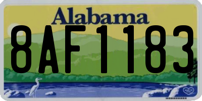 AL license plate 8AF1183