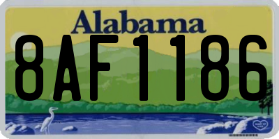 AL license plate 8AF1186