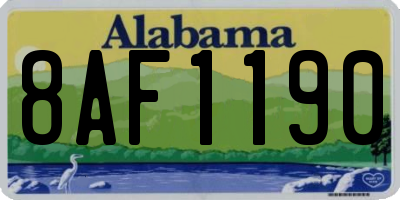 AL license plate 8AF1190