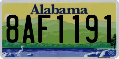 AL license plate 8AF1191