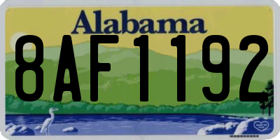 AL license plate 8AF1192