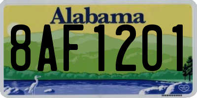 AL license plate 8AF1201