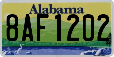 AL license plate 8AF1202