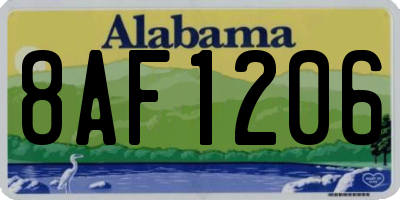 AL license plate 8AF1206
