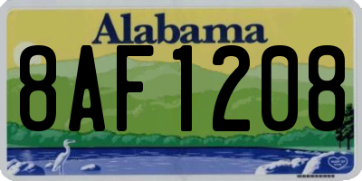 AL license plate 8AF1208