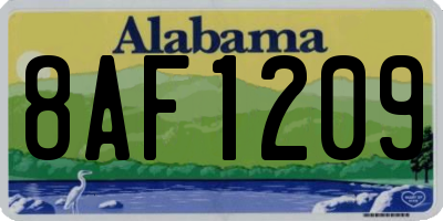 AL license plate 8AF1209