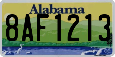 AL license plate 8AF1213
