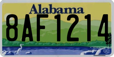 AL license plate 8AF1214