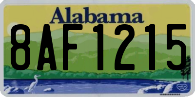 AL license plate 8AF1215