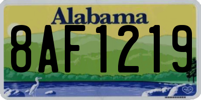 AL license plate 8AF1219