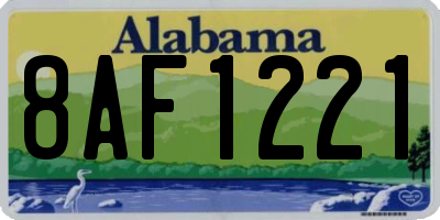 AL license plate 8AF1221