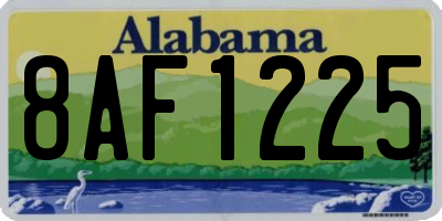 AL license plate 8AF1225