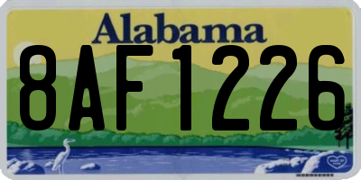 AL license plate 8AF1226
