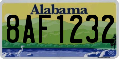 AL license plate 8AF1232