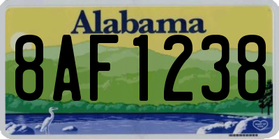 AL license plate 8AF1238