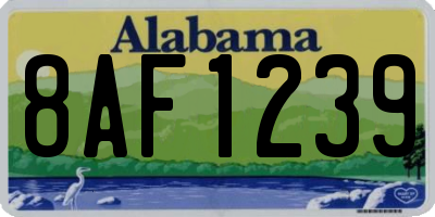 AL license plate 8AF1239