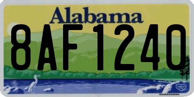 AL license plate 8AF1240