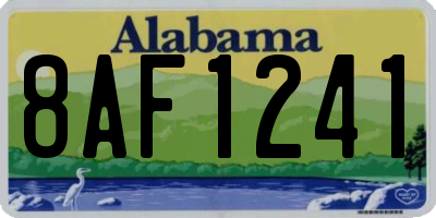 AL license plate 8AF1241