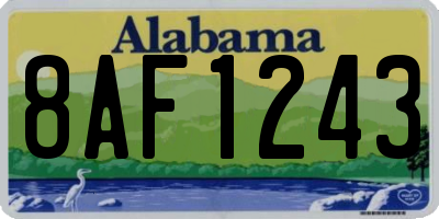 AL license plate 8AF1243