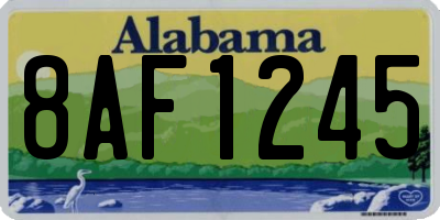 AL license plate 8AF1245