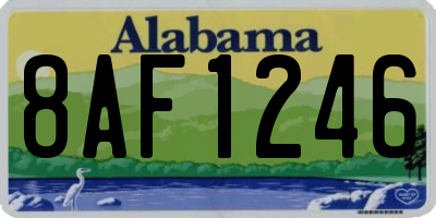 AL license plate 8AF1246