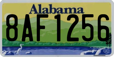 AL license plate 8AF1256