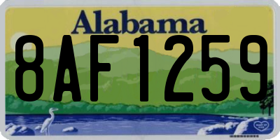 AL license plate 8AF1259