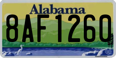 AL license plate 8AF1260