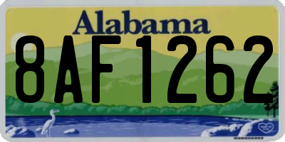 AL license plate 8AF1262