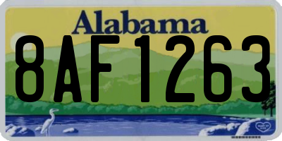 AL license plate 8AF1263