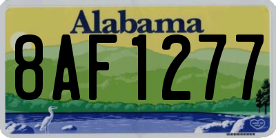 AL license plate 8AF1277