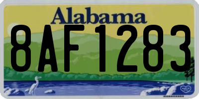 AL license plate 8AF1283