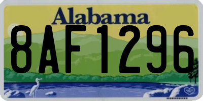 AL license plate 8AF1296