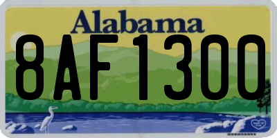 AL license plate 8AF1300