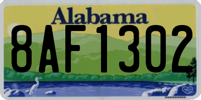 AL license plate 8AF1302