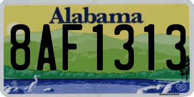 AL license plate 8AF1313